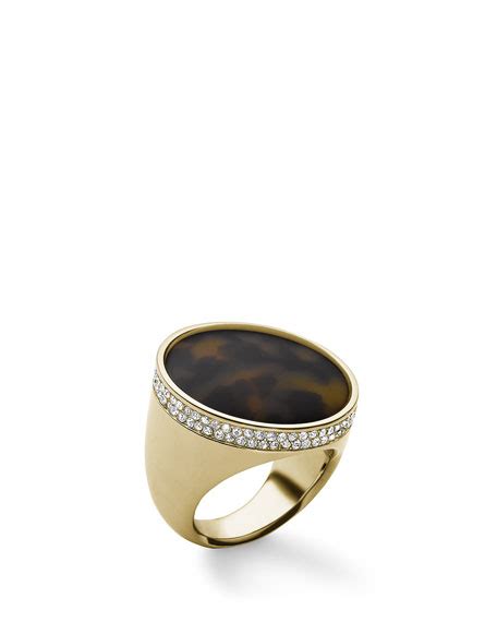 michael kors collection dome ring gold tortoise 